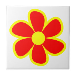 Fun Funky 60er 70er Retro Blume Keramik Tile Fliese