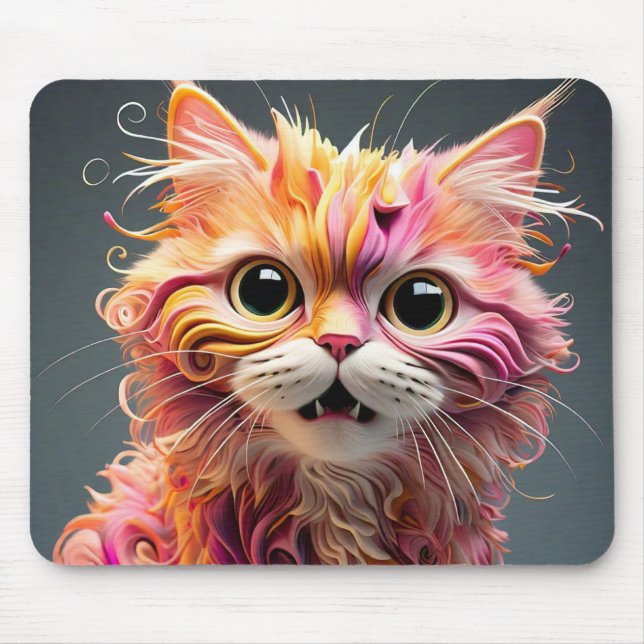 Fun & Funky Abstrakt Cat Mouse Pad Mousepad (Vorne)