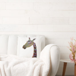 Fun funky bunt Giraffe Throw Kissen