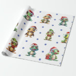 Fun & Funky Christmas Frogs auf White Geschenkpapier<br><div class="desc">Funky Christmas Frogs machen Spaß beim Urlaubserlebnis. Suchen Sie alle unsere Weihnachtsfrösche und ergänzenden Accessoires, inklusive unserer Frosch Rock Band und anderen Produkten mit lustigen Fröschen, in unserem Holiday Gift Wrap and Accessories und anderen Kollektionen. Außerdem helfen uns alle Tierprodukte, die im Paws Charming-Laden verkauft werden, eine Spende an tierische...</div>