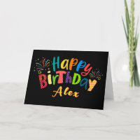 Fun Funky Dark Happy Smile Birthday Grußkarte