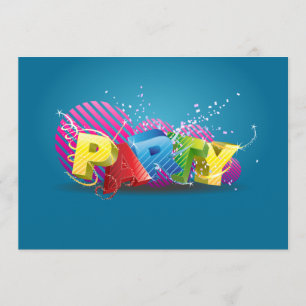 Fun Funky Party Einladung