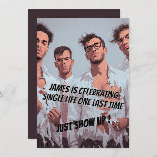 Fun Funny Bachelor Party Invitation Einladung
