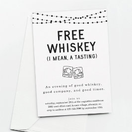 Fun Funny Free Whiskey Degustation Party Einladung