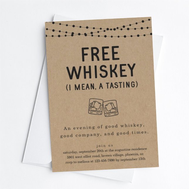 Fun Funny Free Whiskey Degustation Party Einladung (Von Creator hochgeladen)