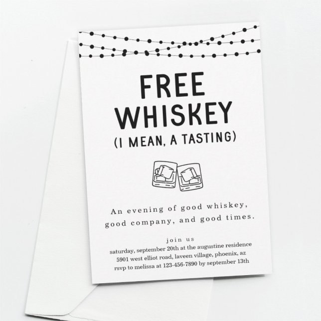 Fun Funny Free Whiskey Degustation Party Einladung (Von Creator hochgeladen)