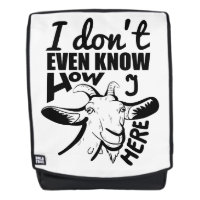 Fun Funny Goat Pub Cooler Text Design-Backpack