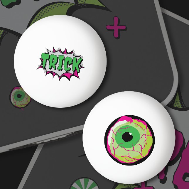 Fun Funny Halloween 'Trick' mit 'Zombie Eyeball' Tischtennisball (Von Creator hochgeladen)