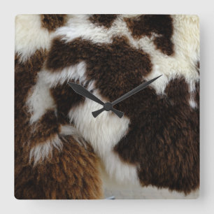 Fun Fur Wall Clock Quadratische Wanduhr