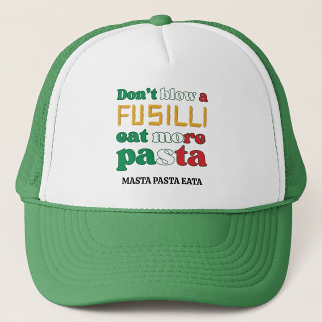 Fun Fusilli Pasta versperrt kein FUSILLI Italien Truckerkappe (Vorderseite)