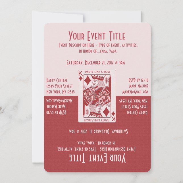 Fun Game Night Party Einladung (Rückseite)