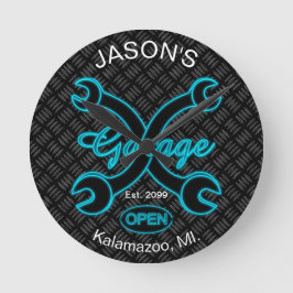 Fun Garage Wall Clock mit Vintagen S-Wrenches Runde Wanduhr