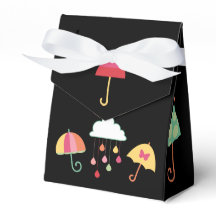 Fun Gefallen Box W/Umbrellas, Regen & Regenbogen