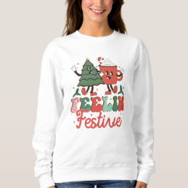 Fun Gefühl Festive White Sweatshirt
