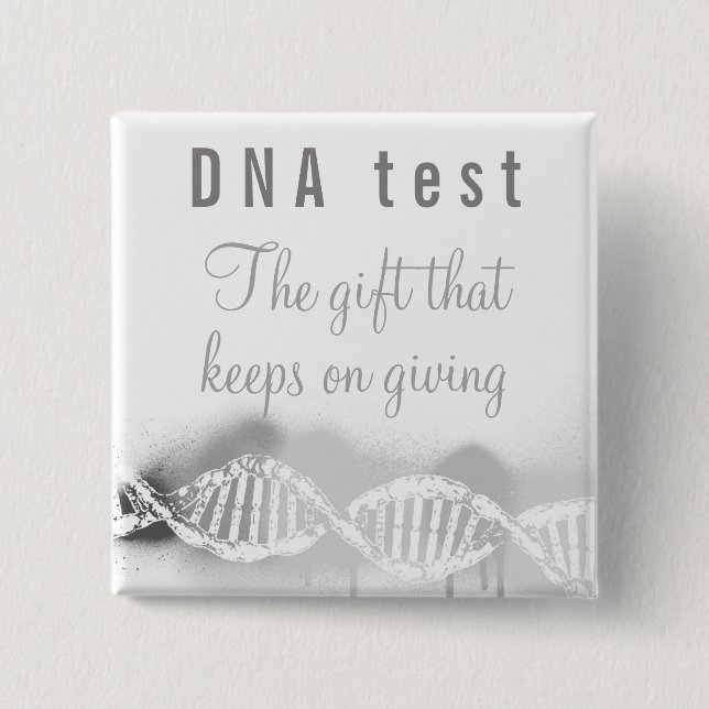 Fun Genealogy DNA Test das Geschenk Behalte geben Button (Vorderseite)