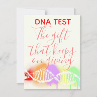 Fun Genealogy DNA Test das Geschenk Behalte geben Postkarte