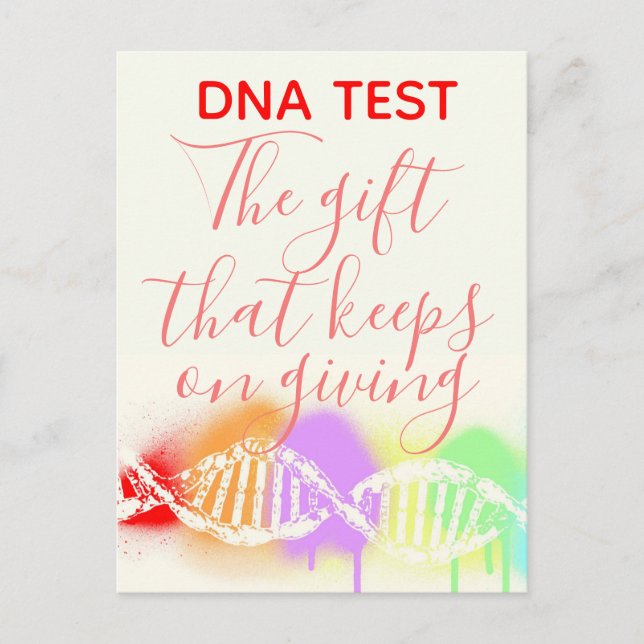 Fun Genealogy DNA Test das Geschenk Behalte geben Postkarte (Vorderseite)