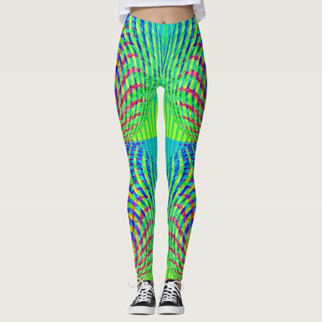Fun Geometric Illusion Leggings (Vorderseite)