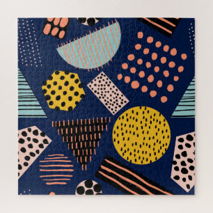 Fun Geometrie: Abstraktes mehrfarbiges Muster Puzzle
