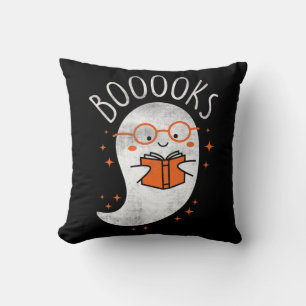 Fun Ghost Book Reading Halloween Cute Teacher Top  Kissen