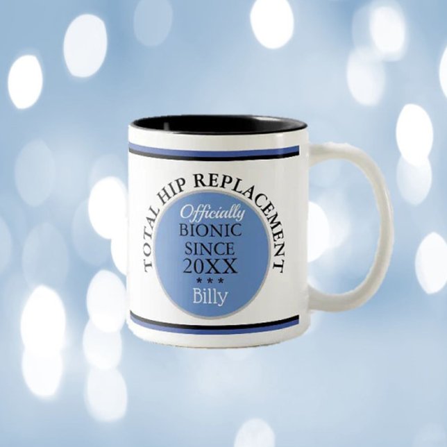"Fun gift" "Bionic Angesagt Replacement"-Tasse Zweifarbige Tasse (Von Creator hochgeladen)