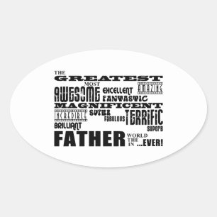 Fun Gifts für Vater : Bester Vater Ovaler Aufkleber
