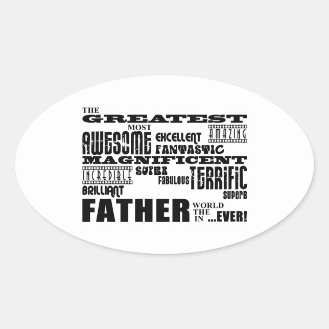Fun Gifts für Vater : Bester Vater Ovaler Aufkleber (Vorderseite)