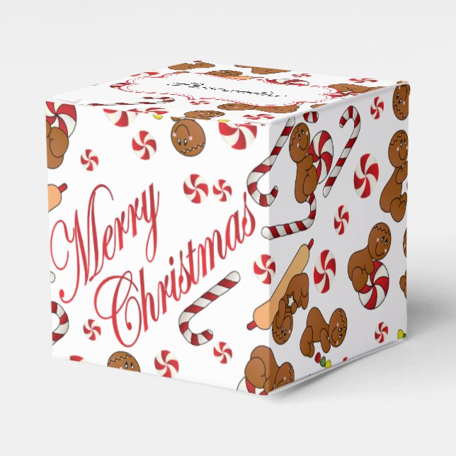 Fun Gingerbread Men Geschenkschachtel (Vorderseite)