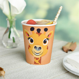 Fun giraffe Face Safari Wilder Dschungel Geburtsta Pappbecher