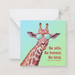 Fun Giraffe Inspiration Emerson Albern sein  Mitteilungskarte