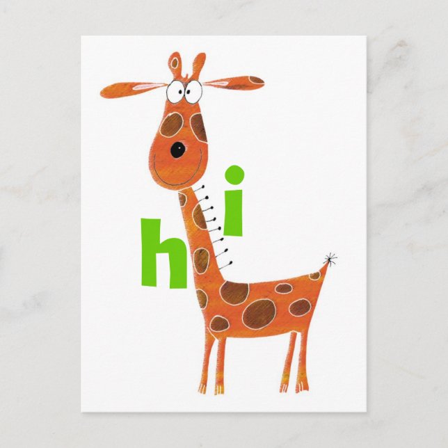 Fun Giraffe Postkarte (Vorderseite)