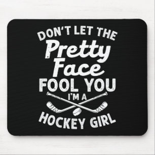 Fun Girl Hockey Geschenk für Frauen Kinder Eishock Mousepad