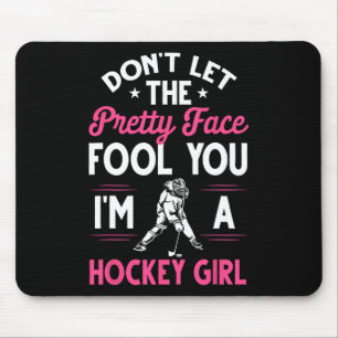 Fun Girl Hockey Geschenk für Frauen Kinder Eishock Mousepad