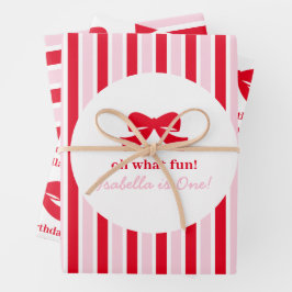 Fun Girl Oh What Fun Happy Birthday Geschenkpapier Set