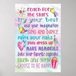 Fun Girl's Motivierend Quotes Poster - 24x36