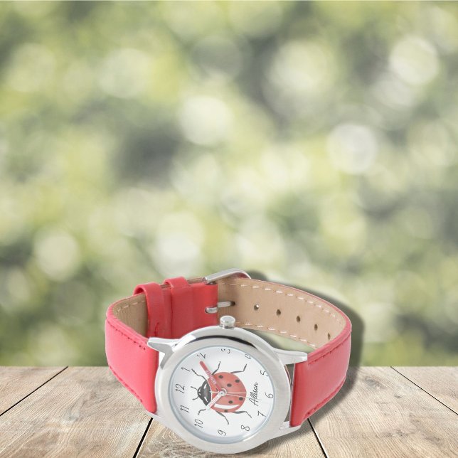 Fun Girls red Ladybug Kinder Armbanduhr (Von Creator hochgeladen)