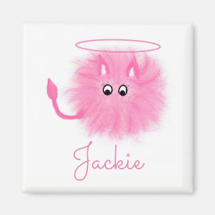 Fun Girly Pink Fluffy Niedlicher Cartoon Saint ode Magnet