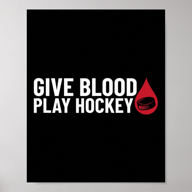 Fun Give Blood Hockey Poster (Vorne)