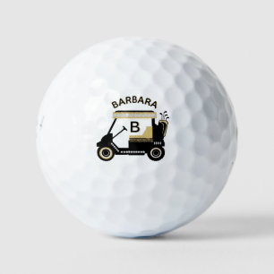Fun Glam Glitz Name Gold Trimm Diamant Golf Cart Golfball