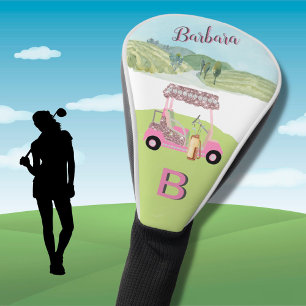 Fun Glam Golf Cart Landschaftlich Personalisiert Golf Headcover