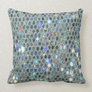Fun Glitzy Glittery Funkelnd Farbenblende Kissen