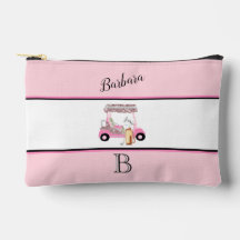 Fun Glitzy Golf Cart Monogram Name