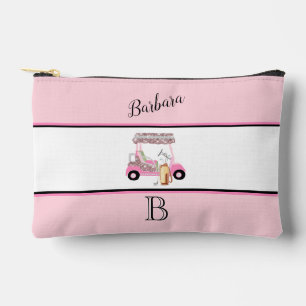 Fun Glitzy Golf Cart Monogram Name Zubehörtasche