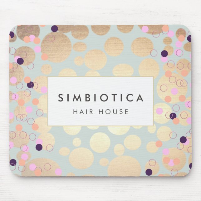 Fun Gold Confetti Muster Mousepad (Vorne)