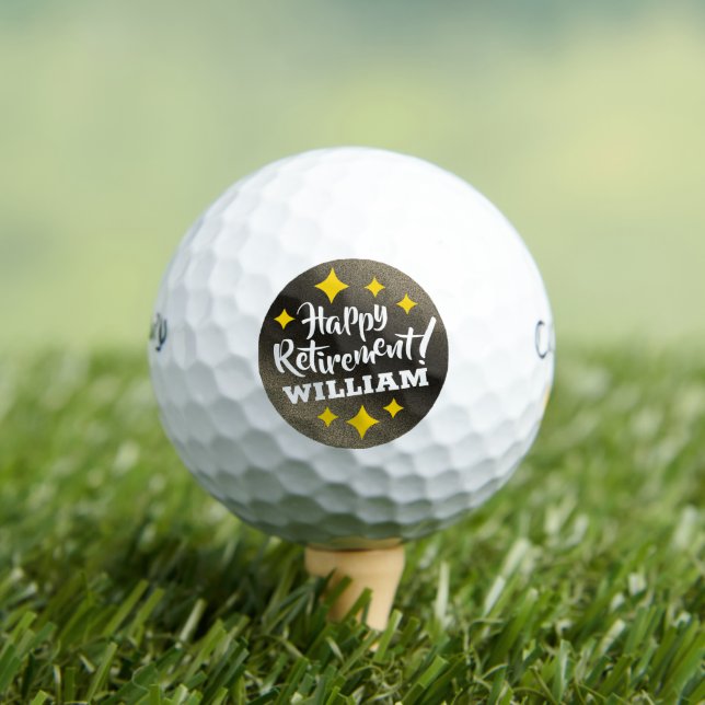Fun Gold Glitzer Stars Rente Neue Abenteuer Golfball (Insitu T-Shirt)