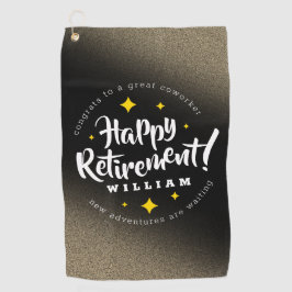 Fun Gold Glitzer Stars Rente Neue Abenteuer Golfhandtuch