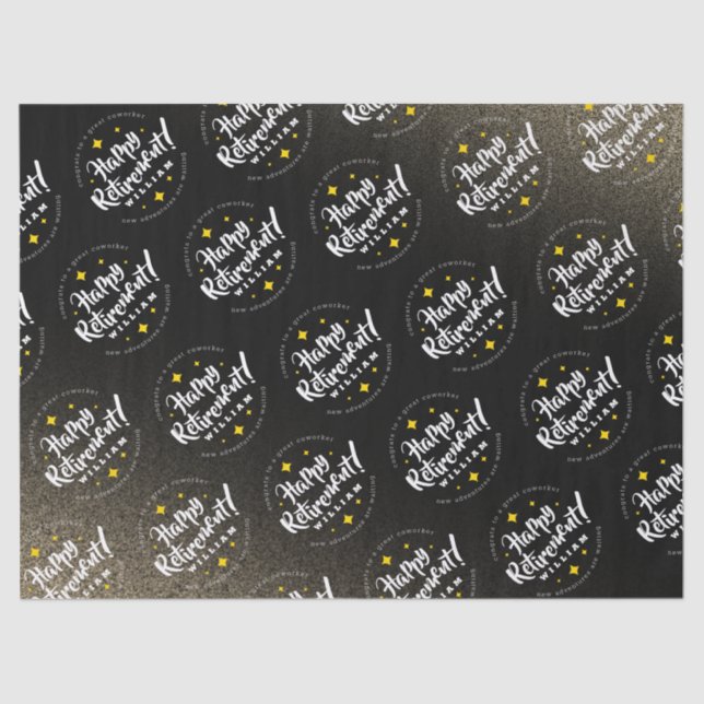 Fun Gold Glitzer Stars Rente Neue Abenteuer Seidenpapier (Vorderseite)