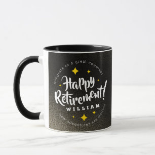 Fun Gold Glitzer Stars Rente Neue Abenteuer Tasse