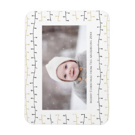 Fun Gold Schwarze Weihnachtsschmuck Einfach Weiß Magnet