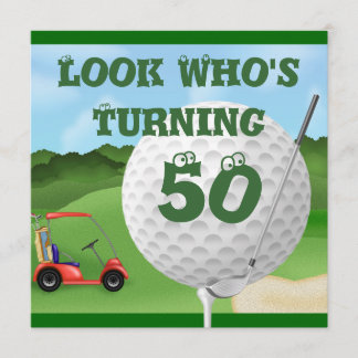 Fun Golf 50. Geburtstag Einladungen